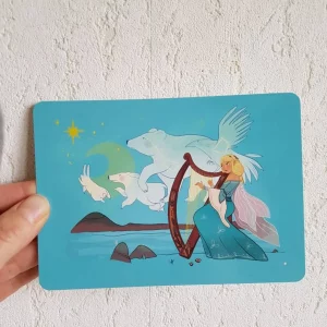 Carte postale “la harpiste aux constellations”