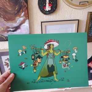 Affiche gnome champignon