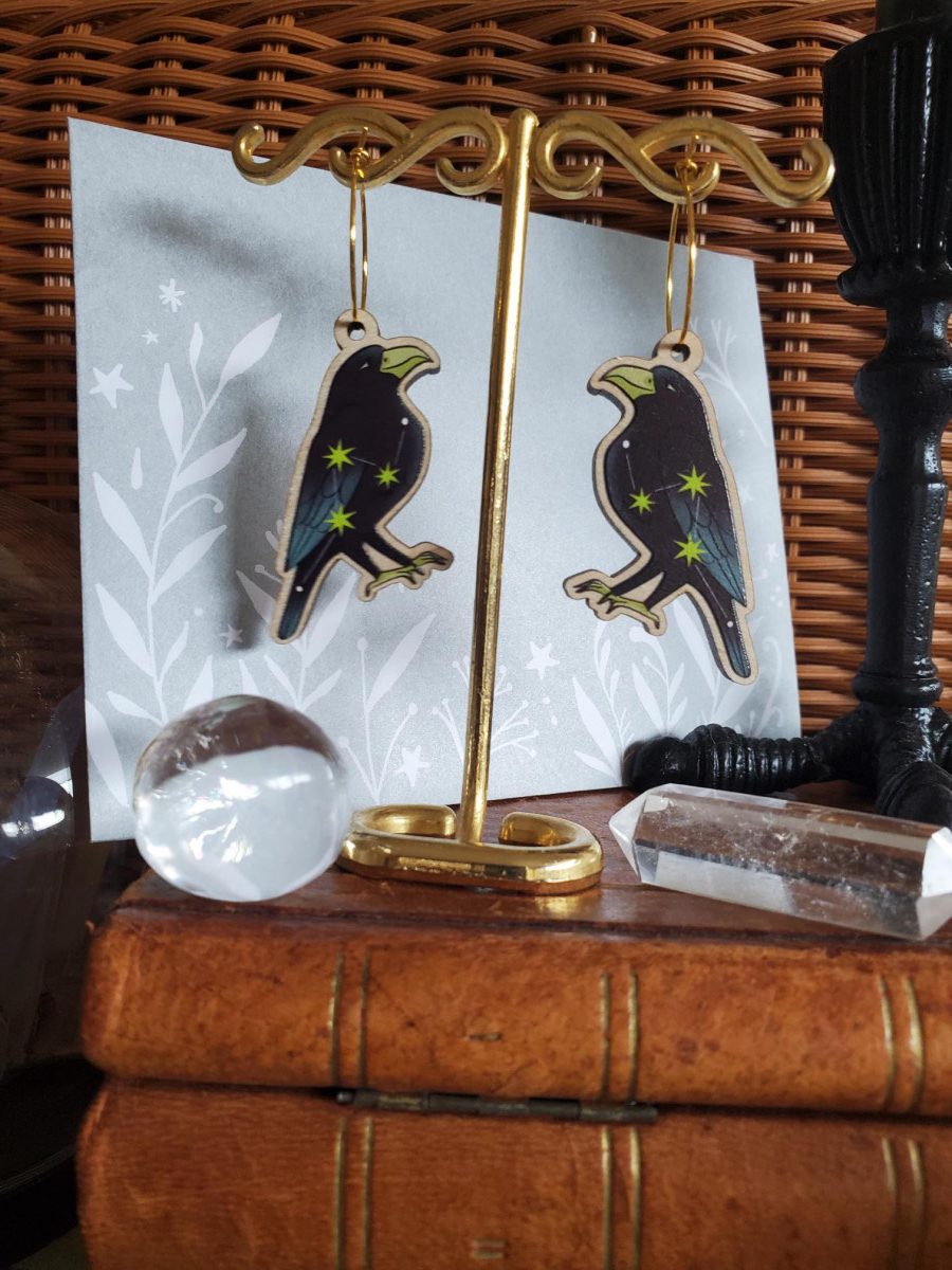 Boucles d'oreilles corbeaux