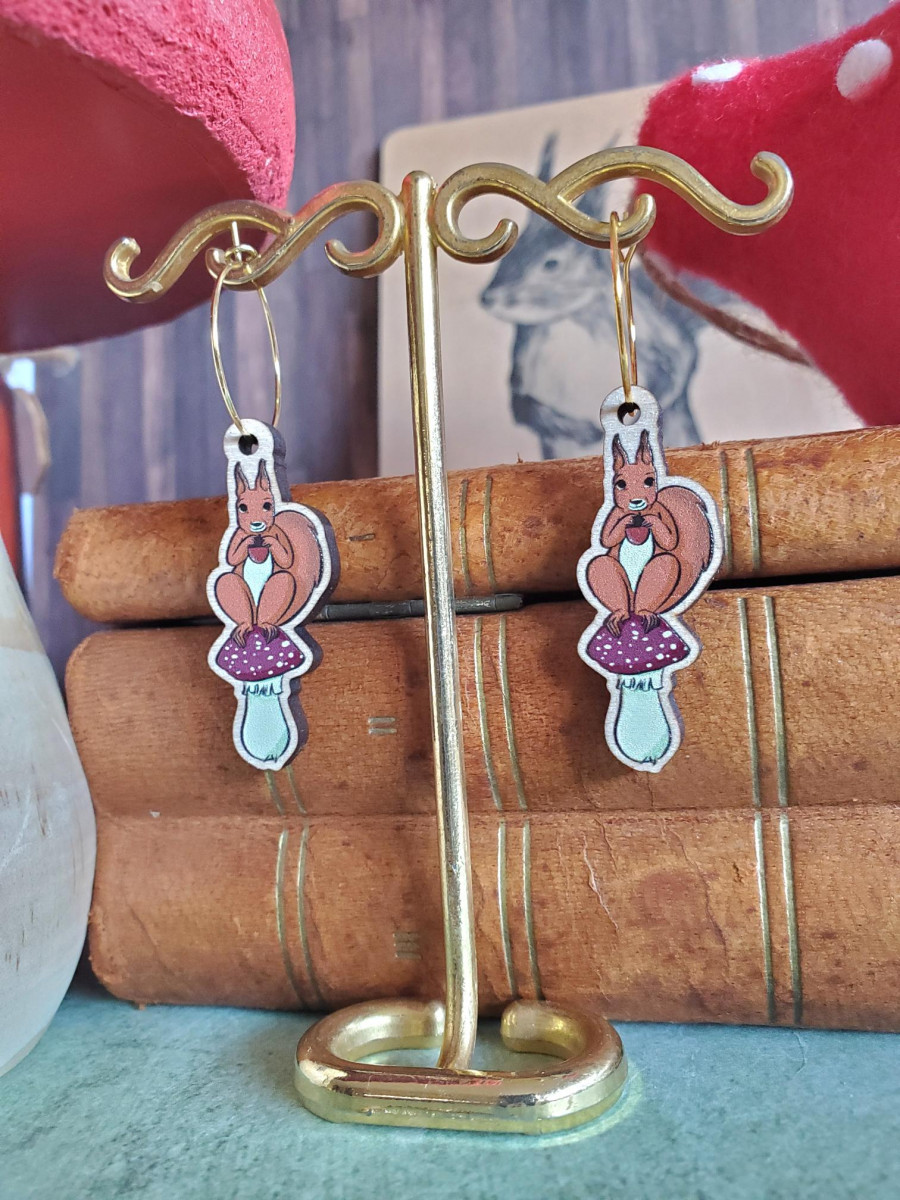 Boucles d'oreilles écureuils – Image 2