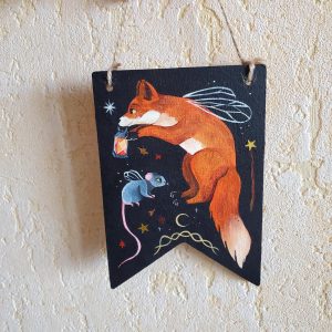 Peinture renard féerique