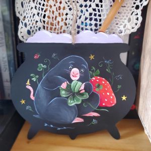 Peinture chaudron magique taupe.